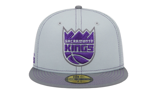 59FIFTY Sacramento Kings Color Pop Fitted Hat "Grey / Purple - Stitch" NE884
