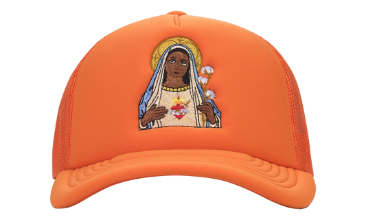 Black Madonna Trucker Hat "Orange" DT977