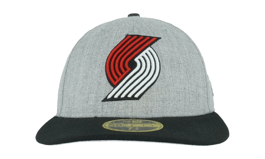 59FIFTY Portland Trail Blazers Low Profile Authentic Fitted Hat "Grey / Black - Brim" NE984