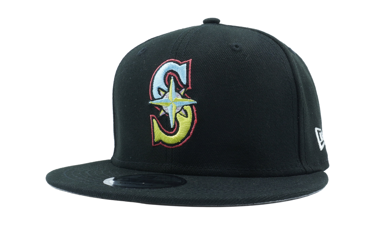 9FIFTY Seattle Mariners 2001 All Star Game Pinstripes Snapback Hat "Black" NE1168