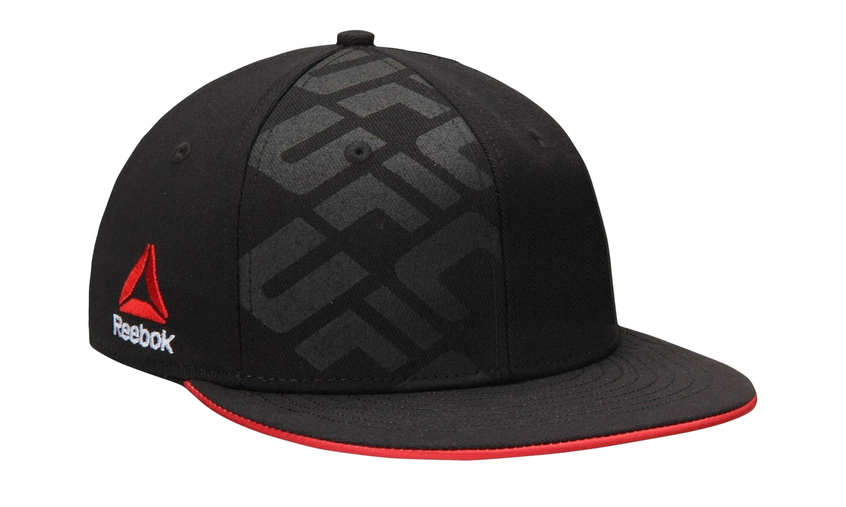 UFC Flatbrim Snapback Hat "Black / Red" VR56Z 101 UUFC