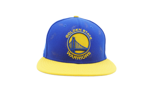 59FIFTY Golden State Warriors Rubber League Fitted Hat "Blue / Yellow / Grey - Under Brim" NE624
