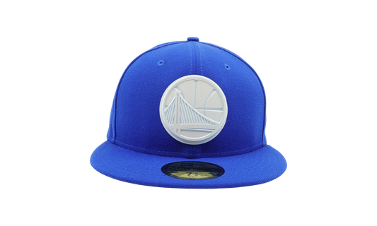 59FIFTY Golden State Warriors Polished Logo Fitted Hat "Blue / Grey - Under Brim" NE1142