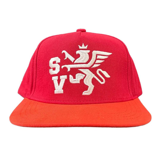 Saint Vanity Griffin Snapback Hat Red Orange