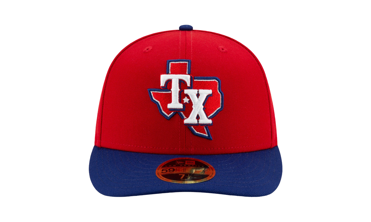 59FIFTY Texas Rangers 2020 Alt3 Low Profile Authentic Fitted Hat "Red / Blue - Brim" NE1034
