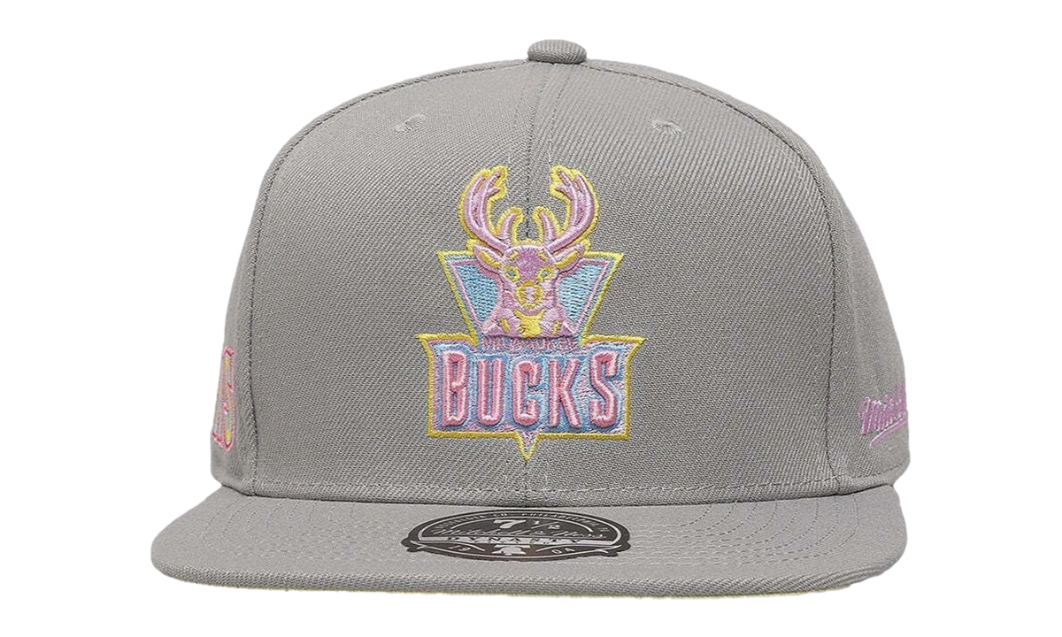 NBA Hardwood Classics Til Dawn Fitted Cap "Milwaukee Bucks - Grey" 6HSFSH21423 MBUGREY