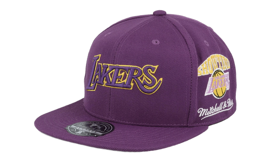 NBA Hardwood Classics Team Origins Fitted Cap "Los Angeles Lakers - Purple" 6HSFSH22016 LALPURP