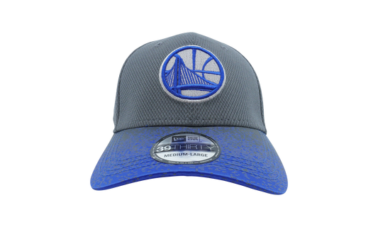39THIRTY Golden State Warriors Visor Blur Fitted Hat "Grey / Blue Gradient - Visor" NE1153