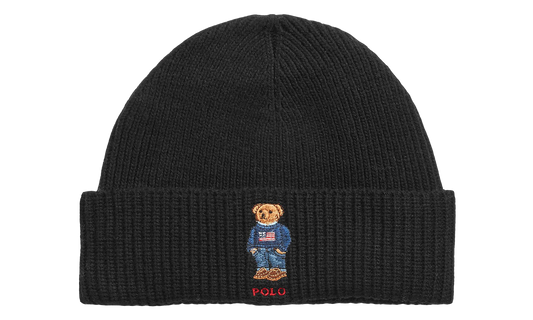 SOLID FLAG BEAR BEANIE "Black" PC0825 001