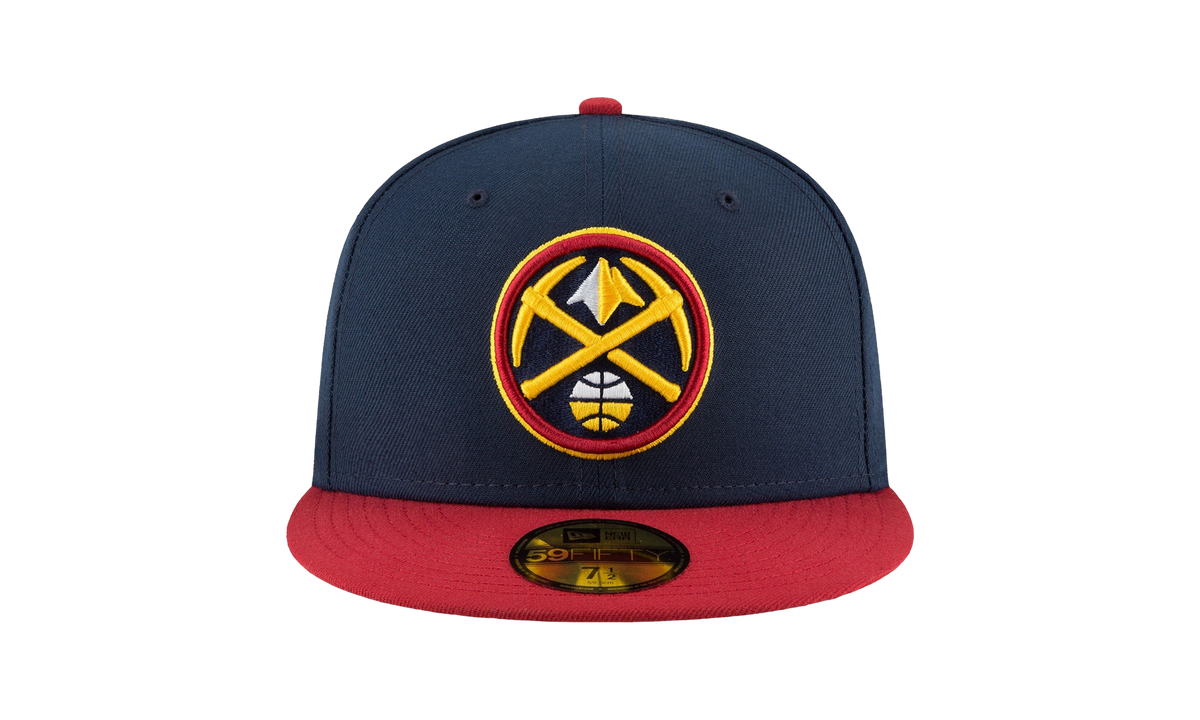 59FIFTY Denver Nuggets Finals Champ Fitted Hat "Navy / Red - Visor" NE752