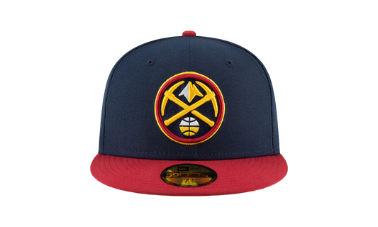 59FIFTY Denver Nuggets Finals Champ Fitted Hat "Navy / Red - Visor" NE752