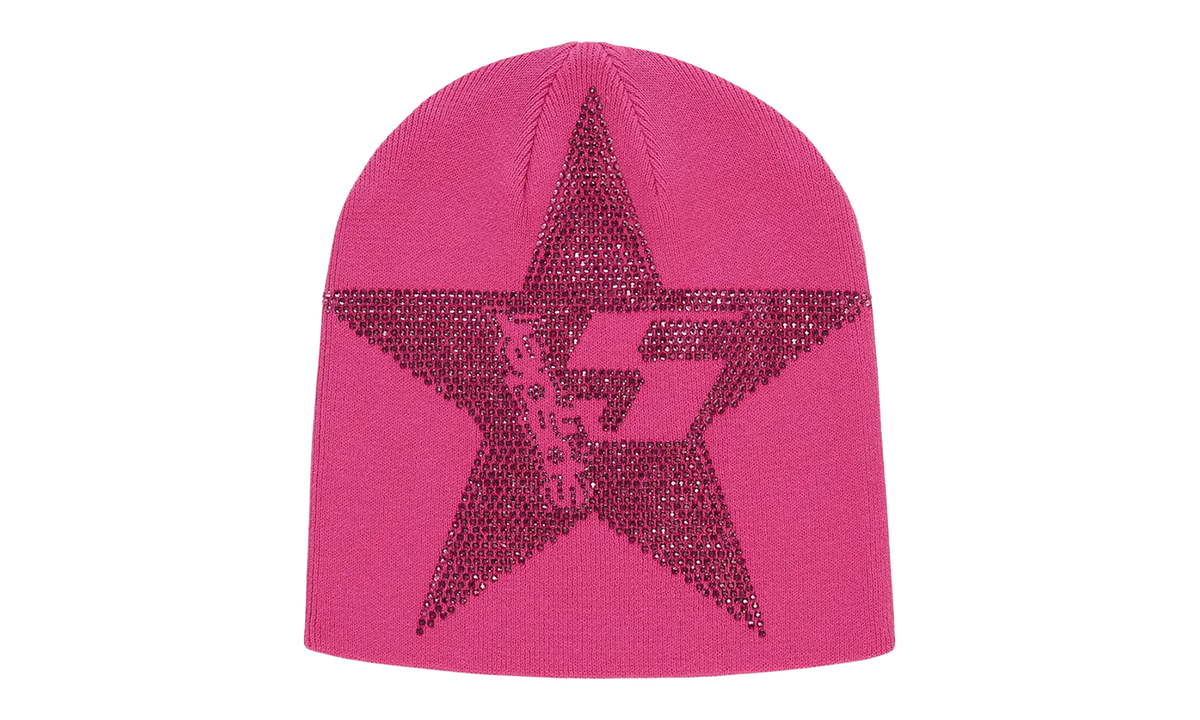 Star Rhinestone Skully Beanie "Pink" SP5der550