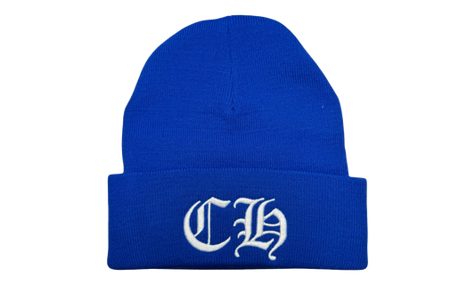 Embroidered CH Logo Beanie "Blue White" CHRM1391
