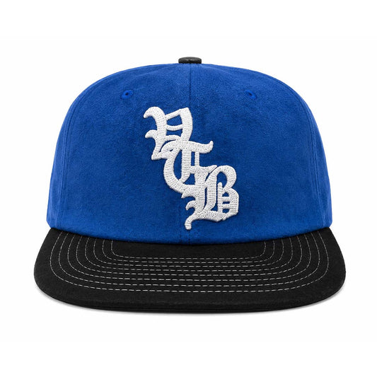 Vertabrae Royal Blue Black Suede Snapback Hat