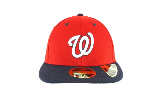 59FIFTY Washington Nationals Low Profile Authentic Fitted Hat "Red / Black - Brim" NE976