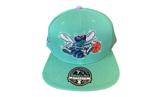 NBA Hardwood Classics Hyperteam Fitted Cap "Charlotte Hornets - Teal" 6HSFSH21336 CHOTEAL