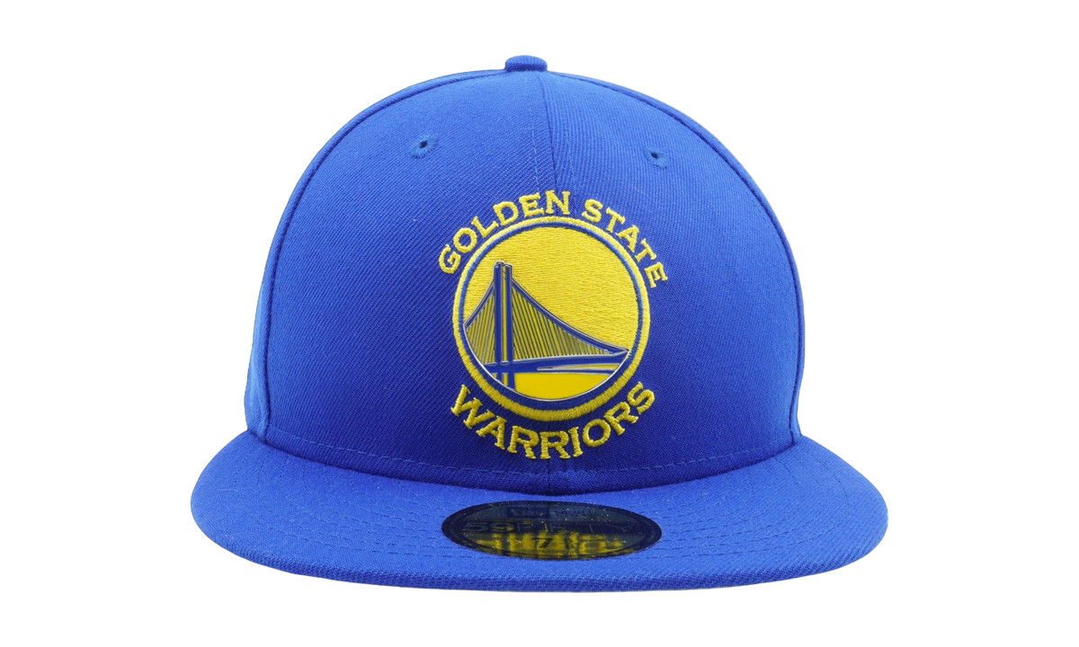 59FIFTY Golden State Warriors Metal Logo Fitted Hat "Royal Blue / Grey - Under Brim" NE688