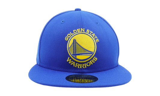 59FIFTY Golden State Warriors Metal Logo Fitted Hat "Royal Blue / Grey - Under Brim" NE688