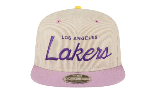 9FIFTY NBA LA LAKERS SNAPBACK HAT "ERIC EMANUEL - Cream/ Purple" EE438