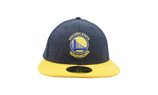 59FIFTY Golden State Warriors Change Up Fitted Hat "Navy Denim / Yellow - Brim" NE1109