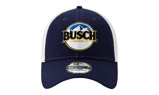 39THIRTY Busch Beer NASCAR Kevin Harvick Flex Fit Hat "Navy and White" NE728