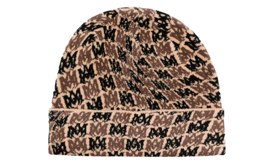 MA Swirl Logo Beanie "Beige / Black / Brown" AW23MAH006 986